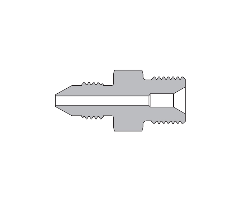 316 SS, FITOK AMH Series Adapter Fitting, Male to Male, 9/16